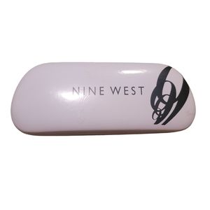 Nine West White and Black Hard Glasses Sunglasses Glasses Case